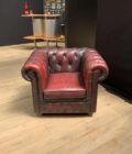 fauteuil chesterfield cuir rouge