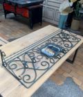 Wrought iron coat rack