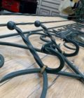 Wrought iron coat rack