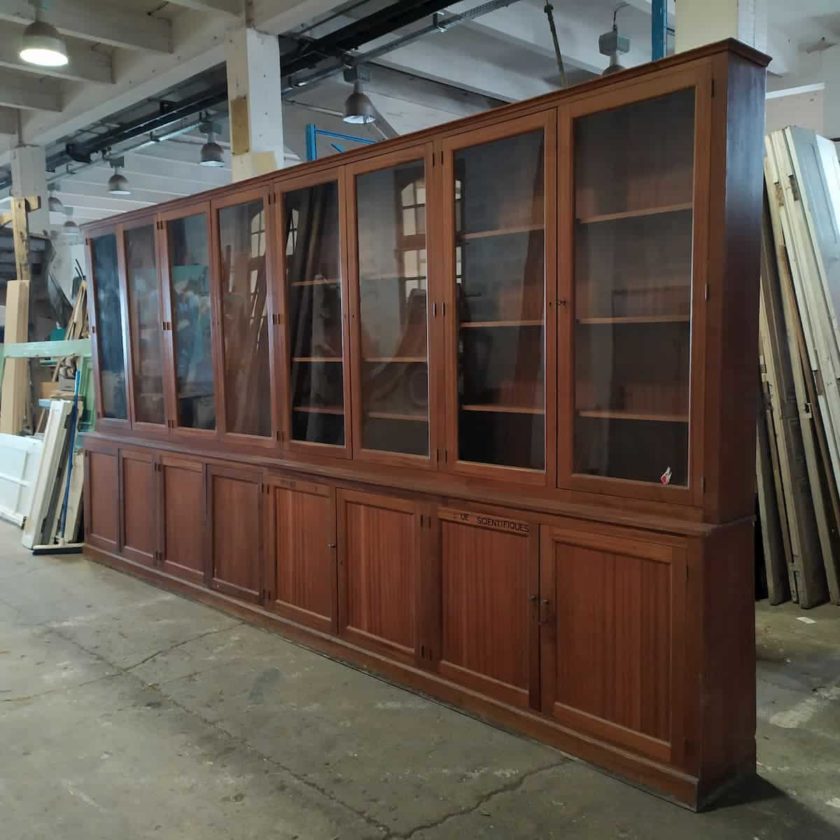 mahogany veneered bookcase