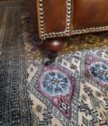 Pied Canapé Chesterfield en cuir Marron
