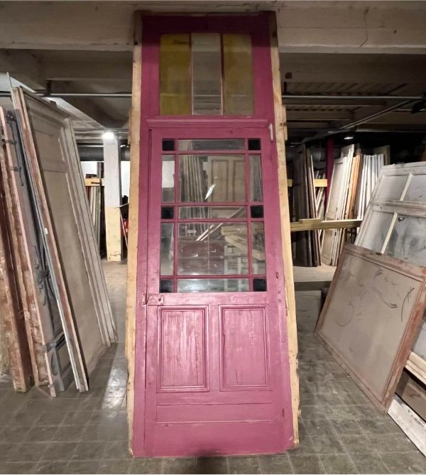 Glass door with fanlight 121x346cm