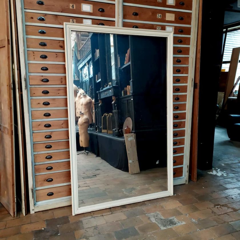 Trumeau ancien avec miroir, 129x205cm.