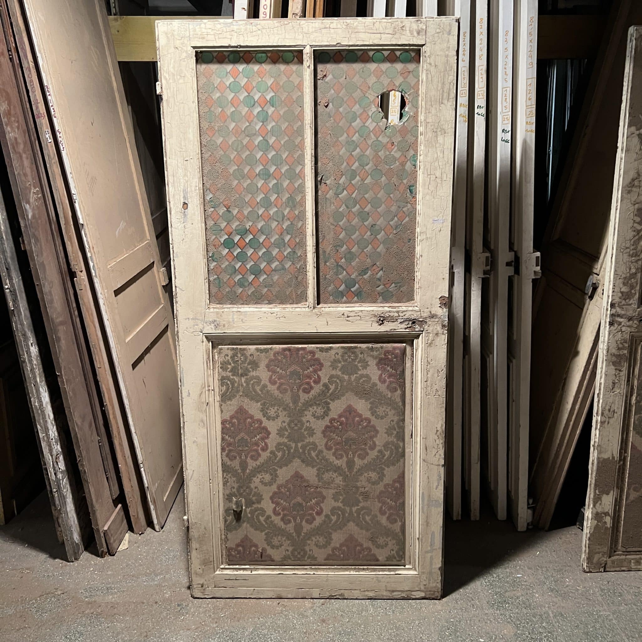 Porte-vitree-87x187-cm | Matériaux Authentiques Glass door 87x 187 cm