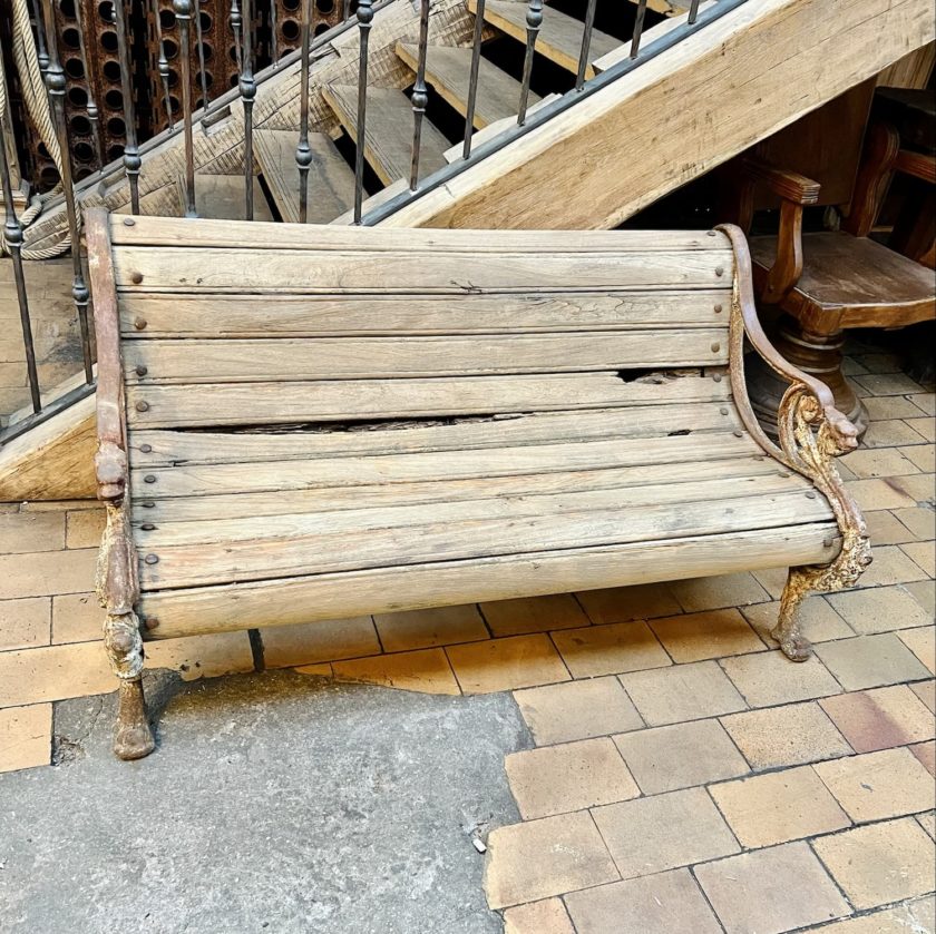 Bench with lion's foot