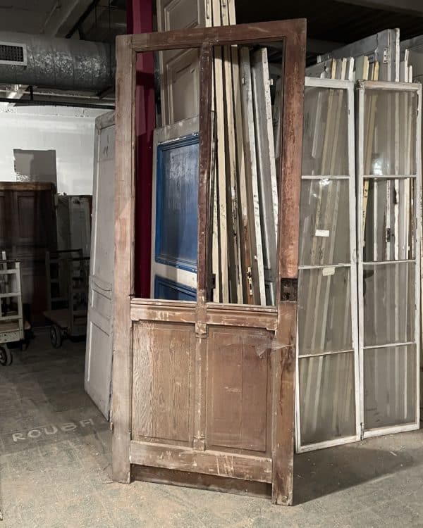 Antique glass door 102×248 cm