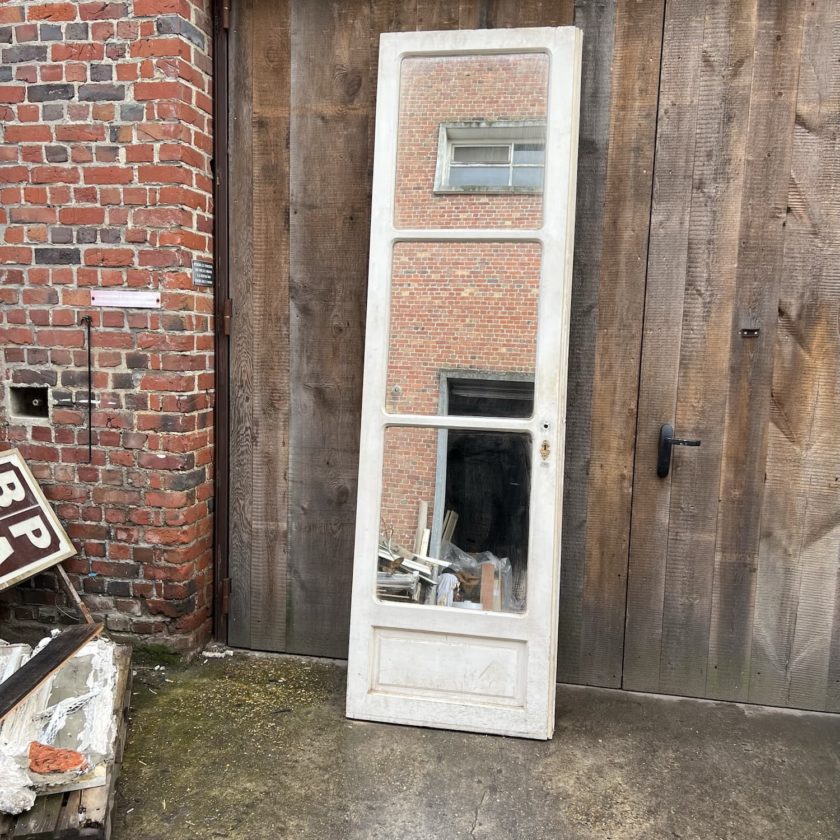 antique door with mirror