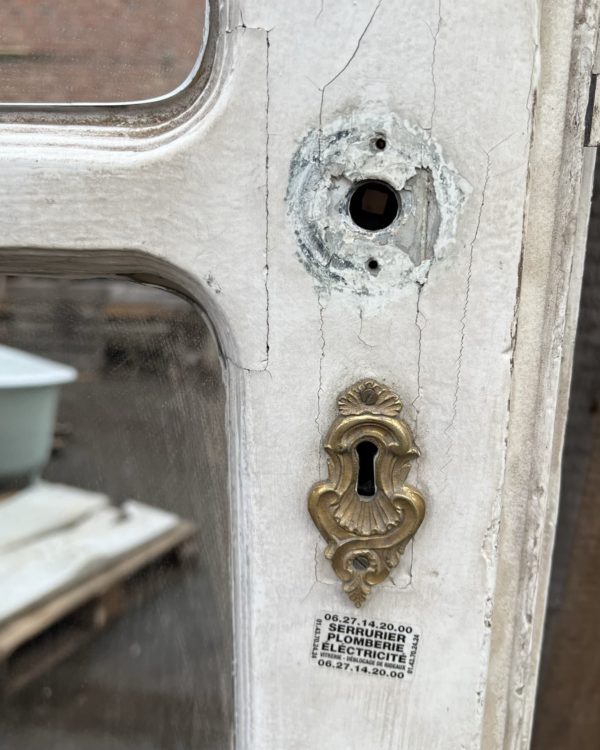 antique door with mirror details