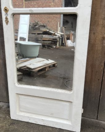 antique door with mirror down