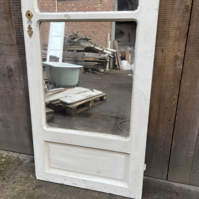 antique door with mirror down