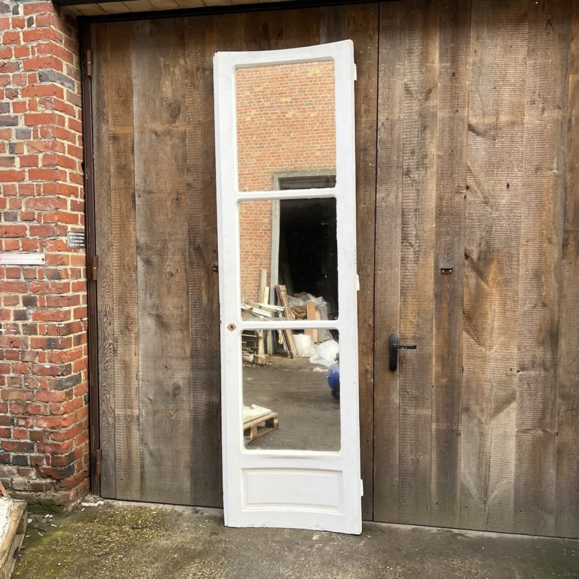curved door with mirror back
