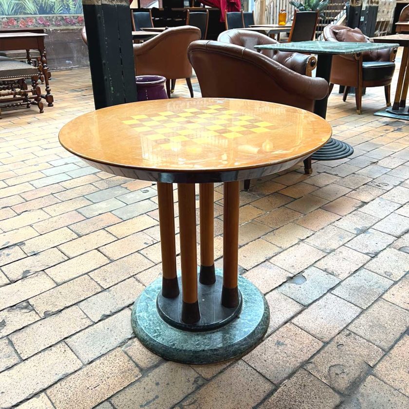 Pedestal table with chess board