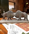 combat de bisons