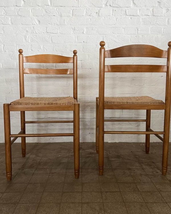 Pair of vintage peasant chairs
