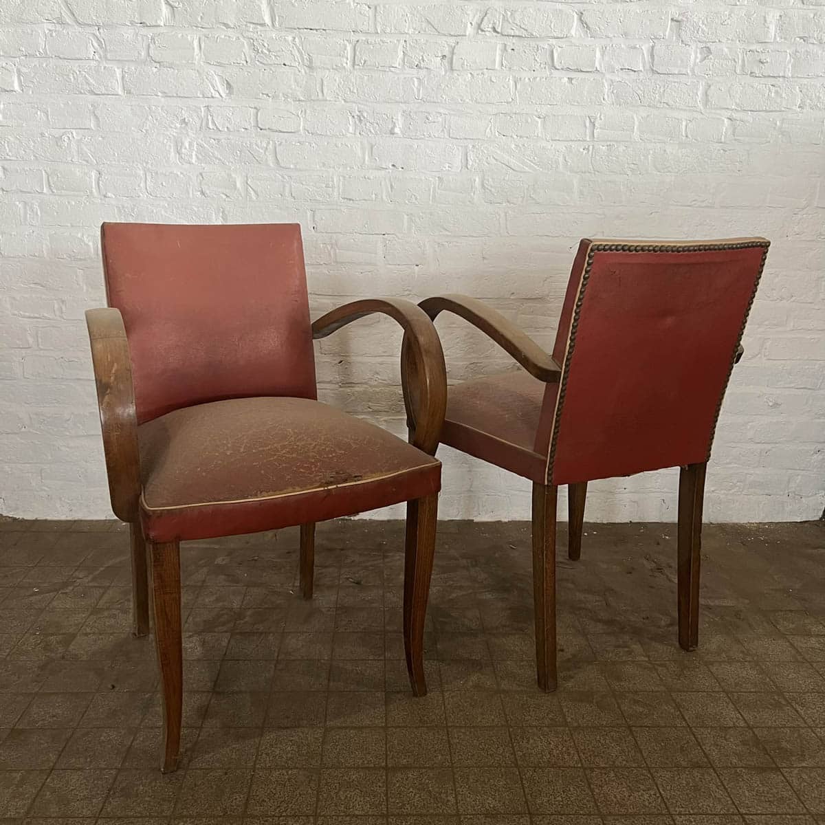 Pair of bridge armchairs