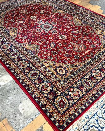 Large red and blue carpet