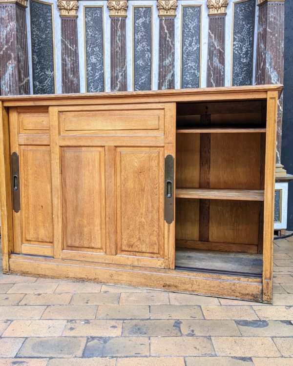 Open oak sideboard