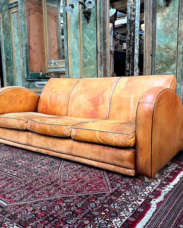 Leather sofa and armchair side 2