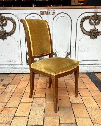 Chaise tissu velour