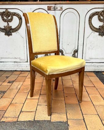 Chaise tissu velour