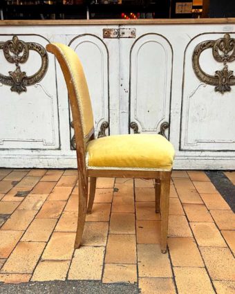 Chaise tissu velour side