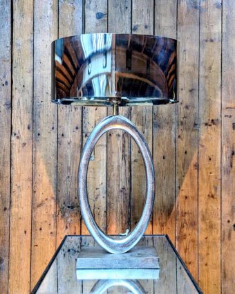 Vintage lamp in chromed brass