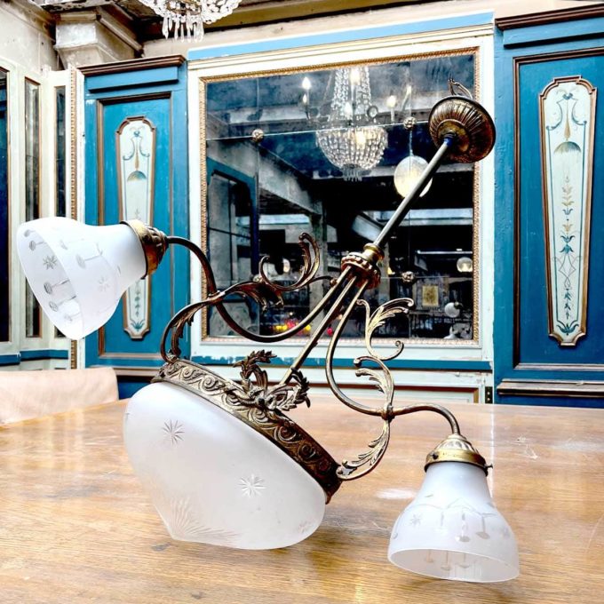 Copper chandelier 1900