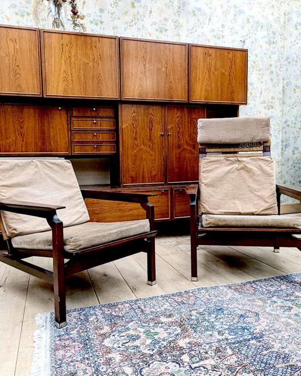 Pair of Scandinavian side armchairs