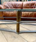 table basse en chrome et laiton zoom