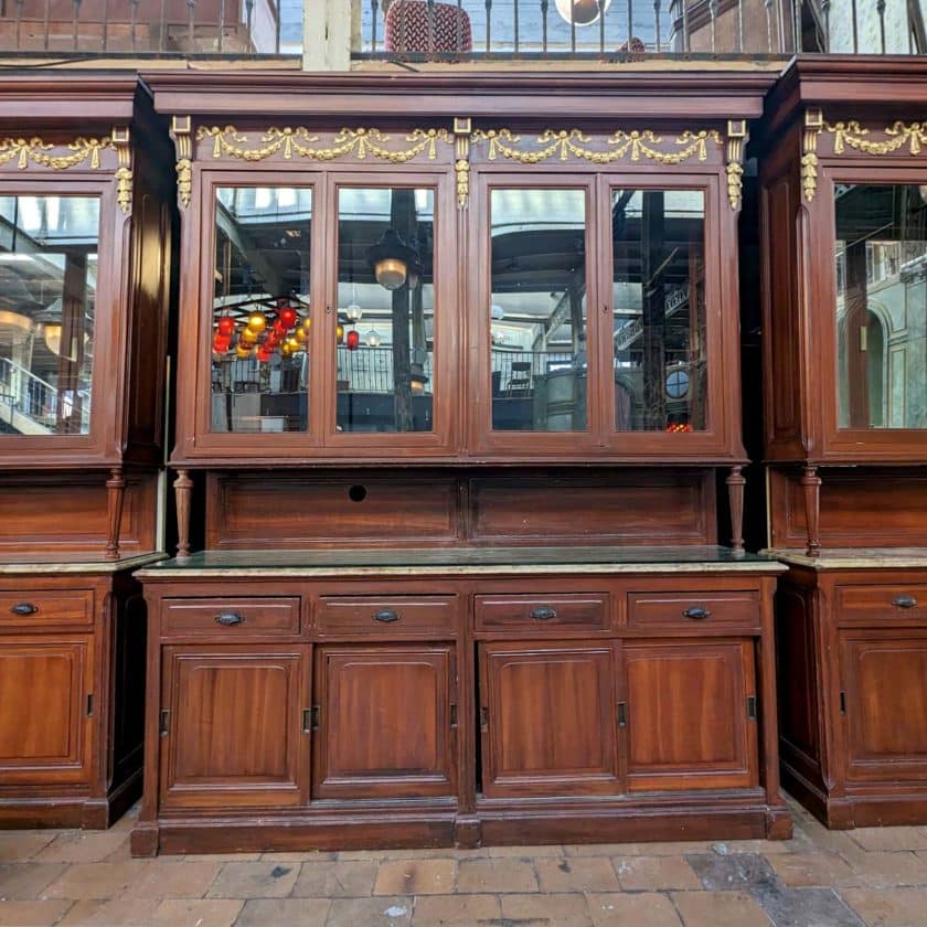 Large wooden display cabinet
