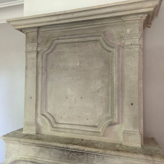 Stone fireplace top