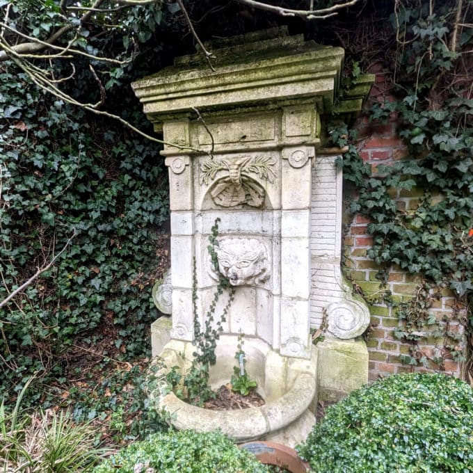 Reconstituted stone fountain
