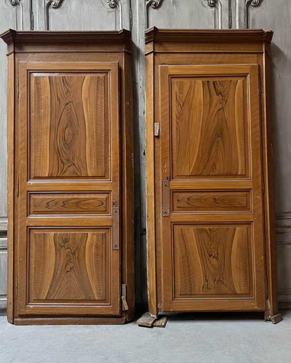 Pair of cupboard doors with frame 113x251 cm