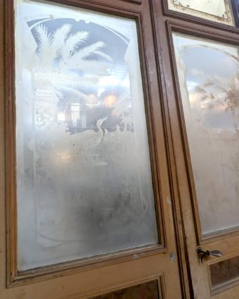 engraved glass door details
