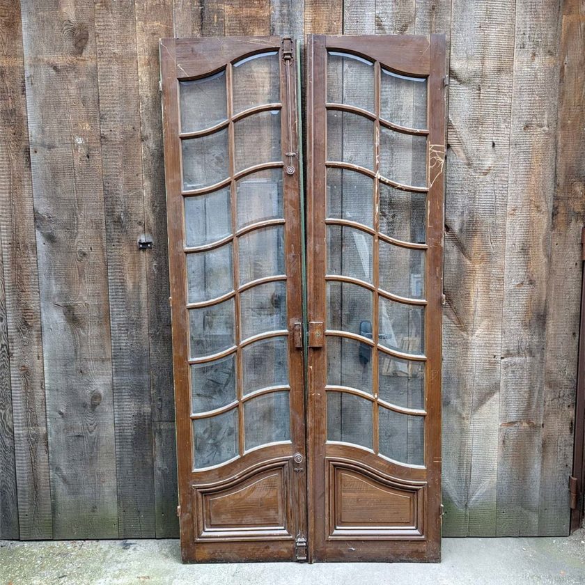 Double porte ancienne vitrée 122x240 cm