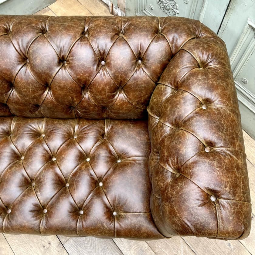 Brown chesterfield top zoom