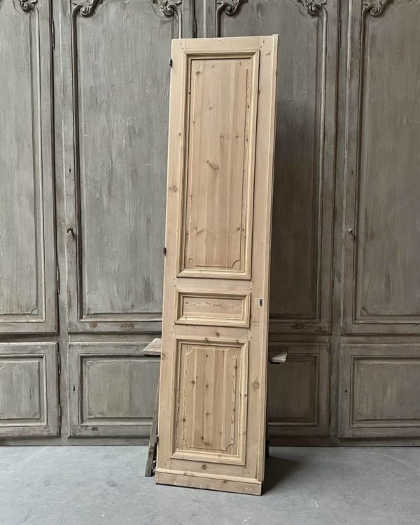 Haussmann-style stripped cupboard door 62.5×255.5cm