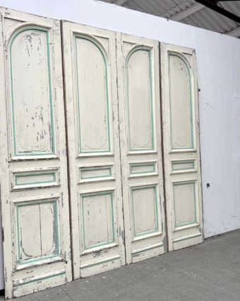 Four panels of side woodwork