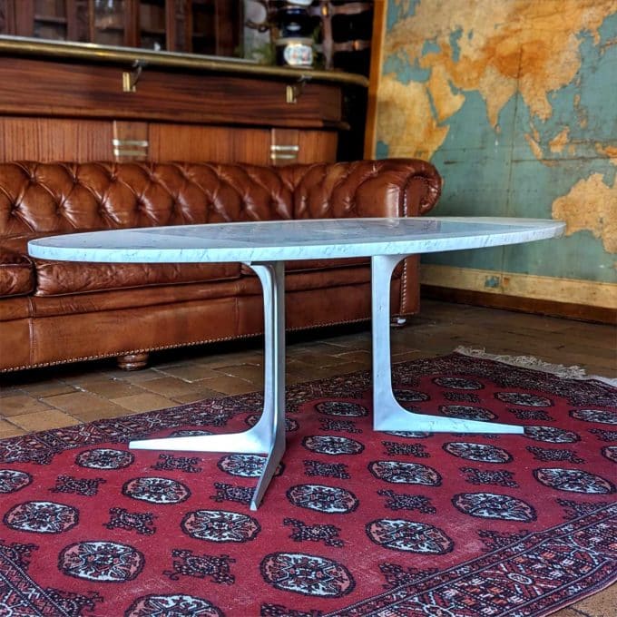 marble coffee table by Herbert hirche side