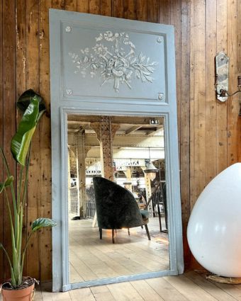 Louis XVI style trumeau mercury mirror