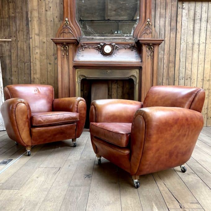 pair of club chairs 1
