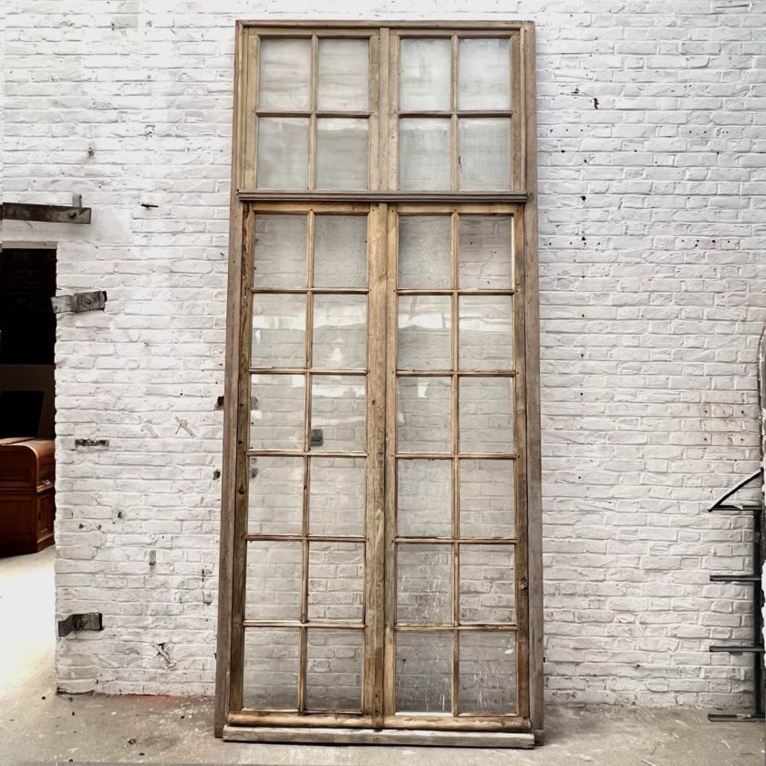 Double-fenetre-avec-imposte-front | Matériaux Authentiques Double window with transom