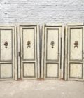 4 portes incurvées et 2 façades de placard,motif louis XVI, peinture marbré front
