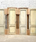 4 portes incurvées et 2 façades de placard,motif louis XVI, peinture marbré back