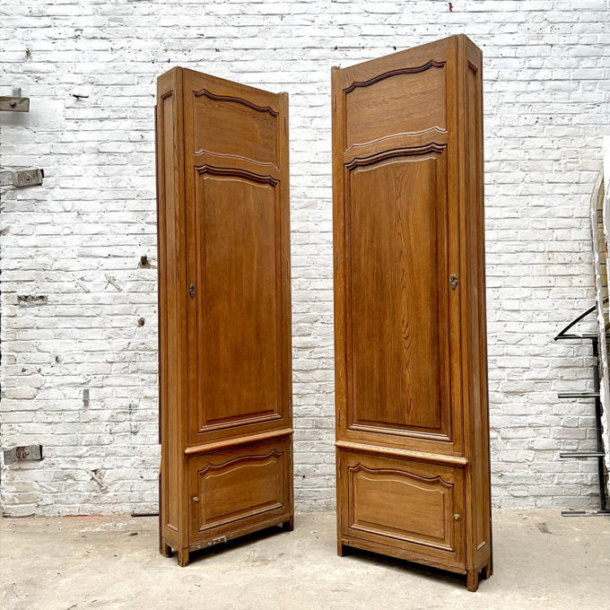 Pair of Louis XV semi side bookcases