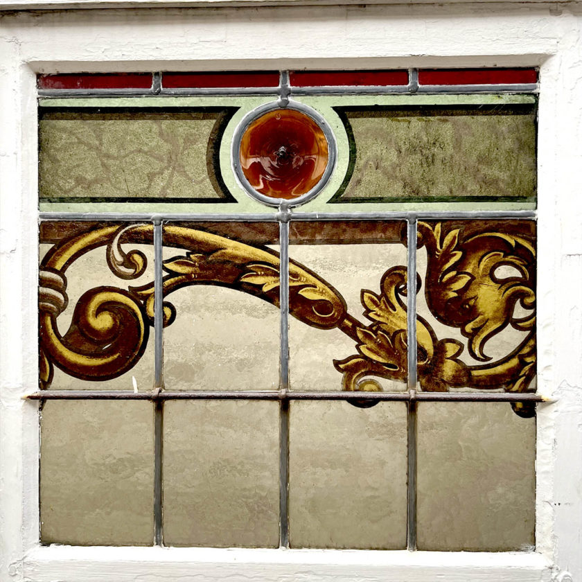Fenêtres a vitraux motif napoleon III grande zoom