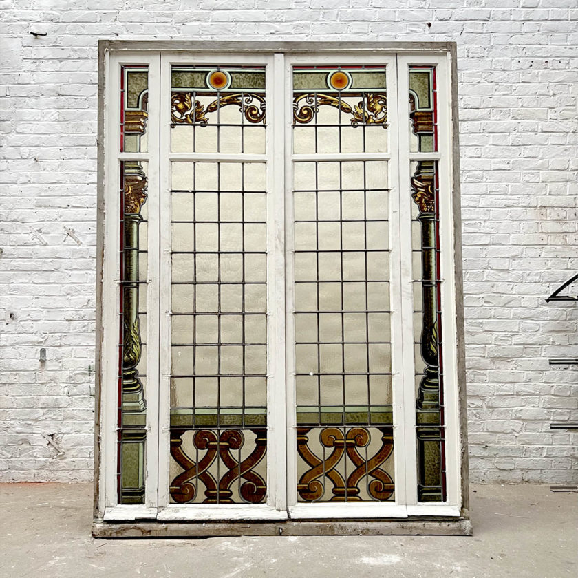 Stained glass windows napoleon III motif medium front