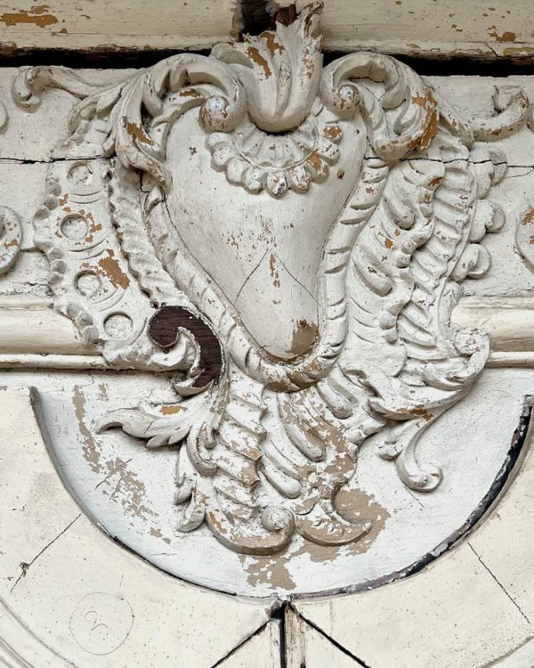 Antique cabinet front details