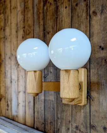 Pair of Guillerme et Chambron semi-side wall lights