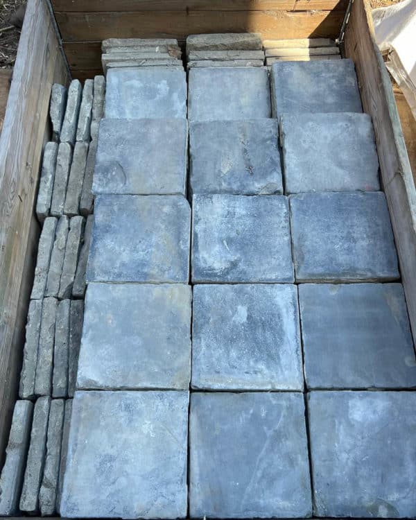 Lot de carreaux de ciment imitation pierre bleu 7m²
